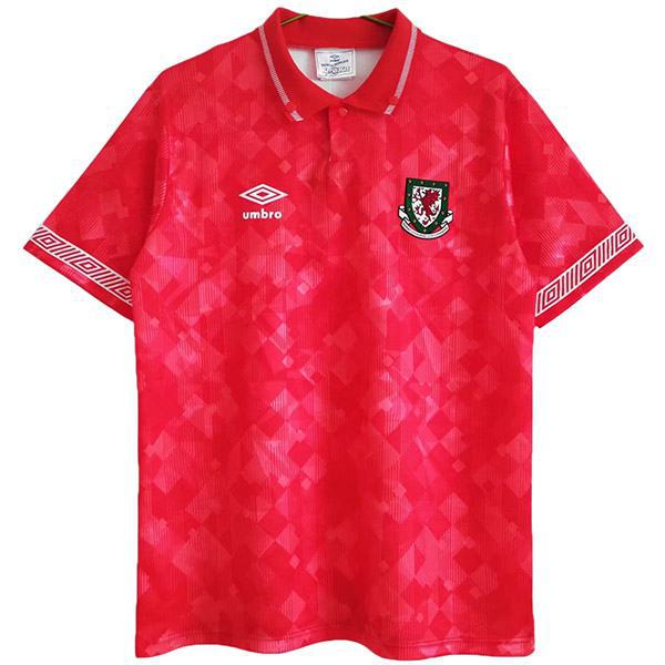 Wales home retro soccer jersey maillot match men's first sportswear football shirt red 1990-1992